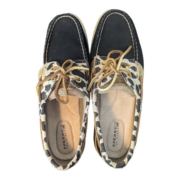 Sperry Women's Bluefish Leopard Cheetah Top-Sider 2-Eye Boat Shoe 7.5 STS91738 - Picture 8 of 12